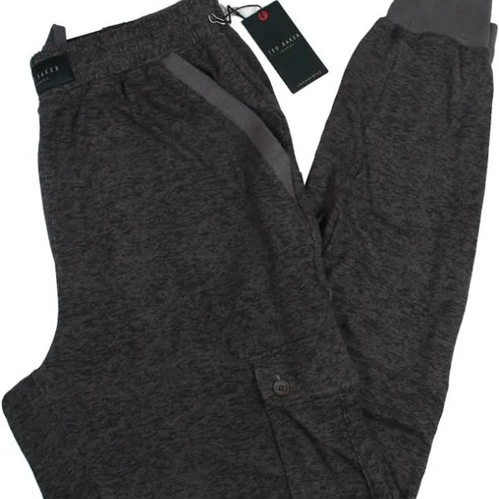 Ted Baker NWT charcoal grey cargo lounge Pants size xl designer London pj wear